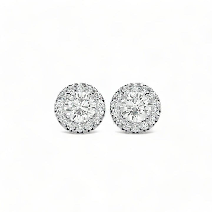 Round Halo Moissanite Stud Earrings (2 ct. tw.)