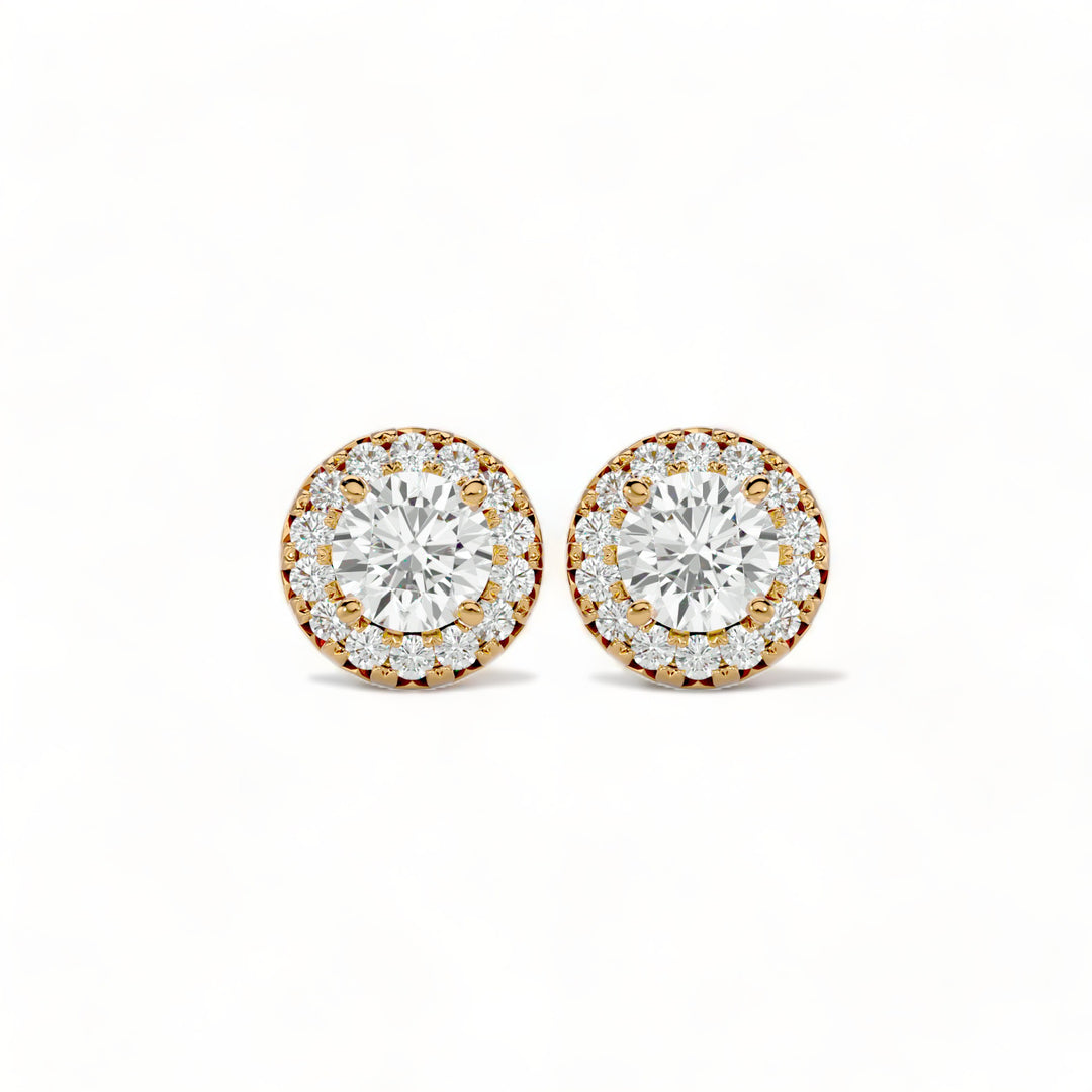 Round Halo Moissanite Stud Earrings (2 ct. tw.)