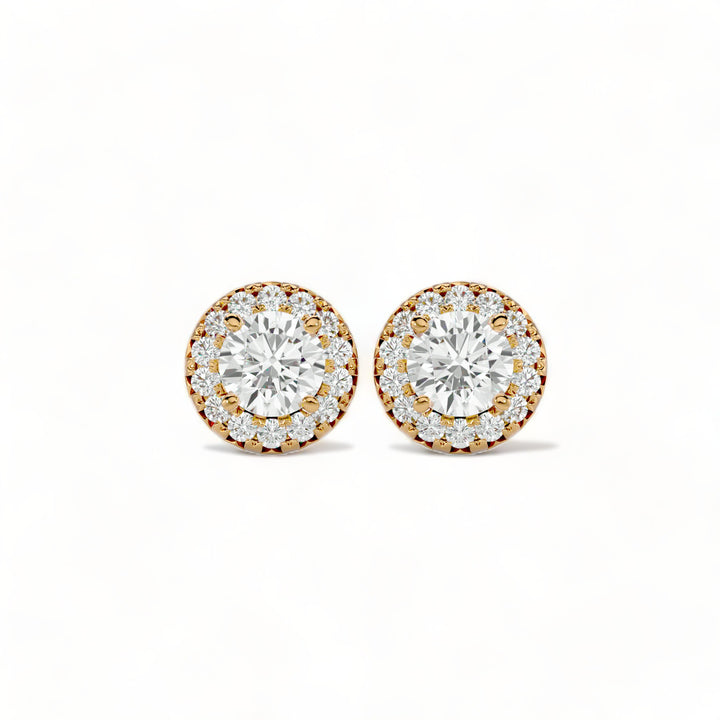 Round Halo Moissanite Stud Earrings (2 ct. tw.)