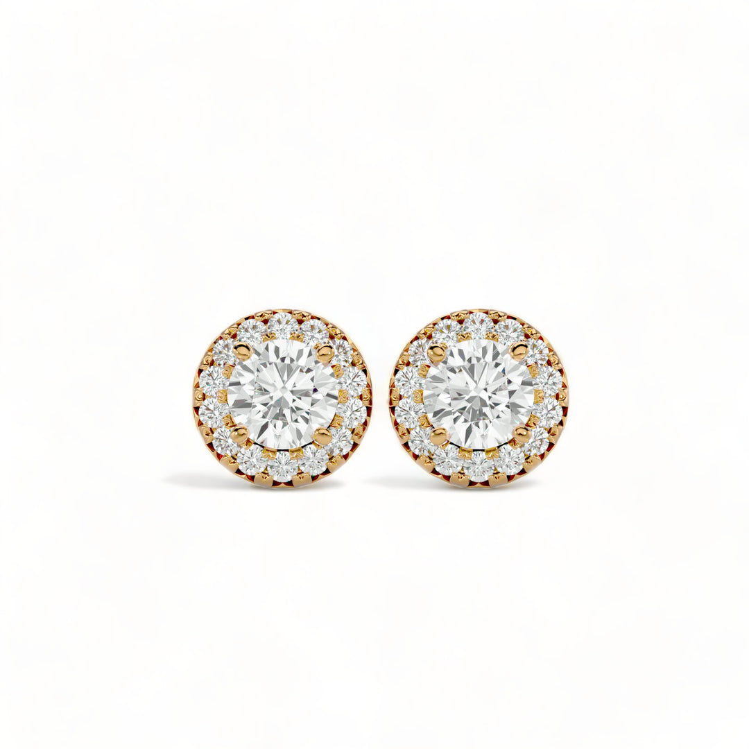 Round Halo Moissanite Stud Earrings (2 ct. tw.)