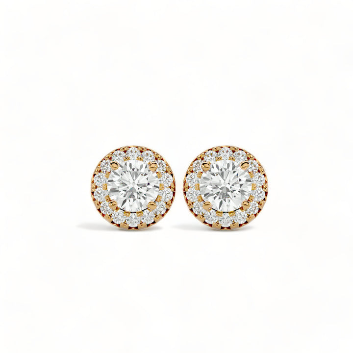 Round Halo Moissanite Stud Earrings (2 ct. tw.)