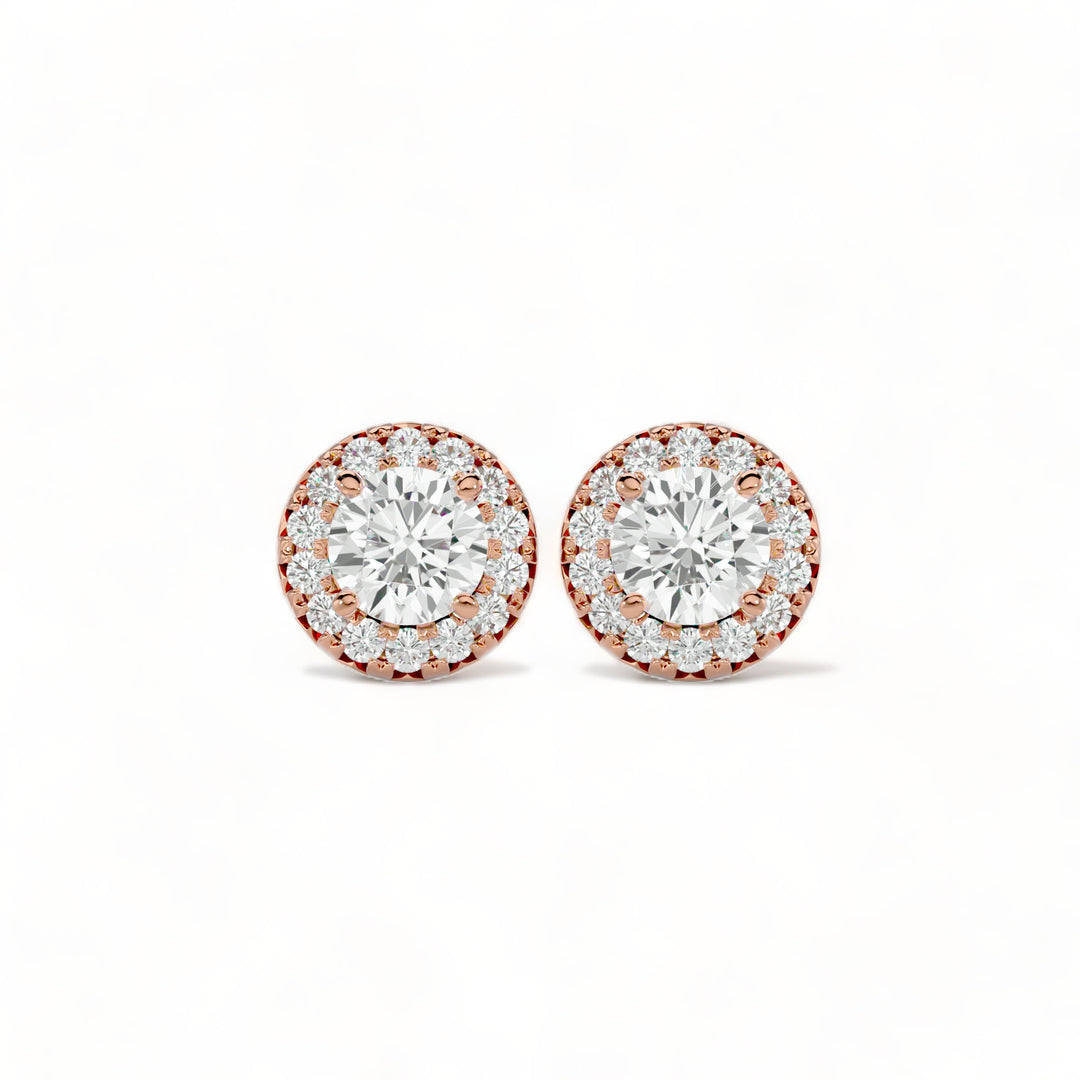 Round Halo Moissanite Stud Earrings (2 ct. tw.)