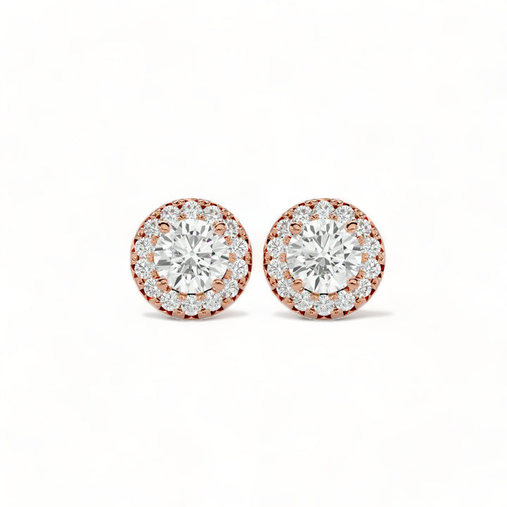 Round Halo Moissanite Stud Earrings (2 ct. tw.)