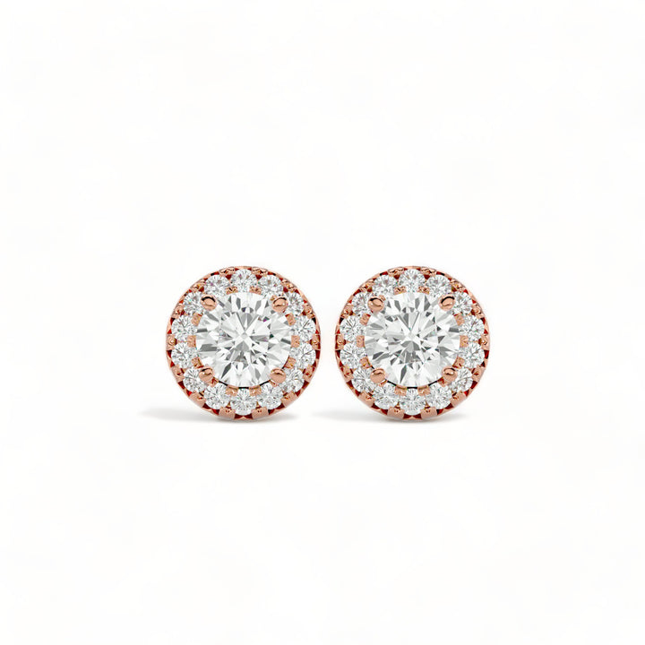 Round Halo Moissanite Stud Earrings (2 ct. tw.)