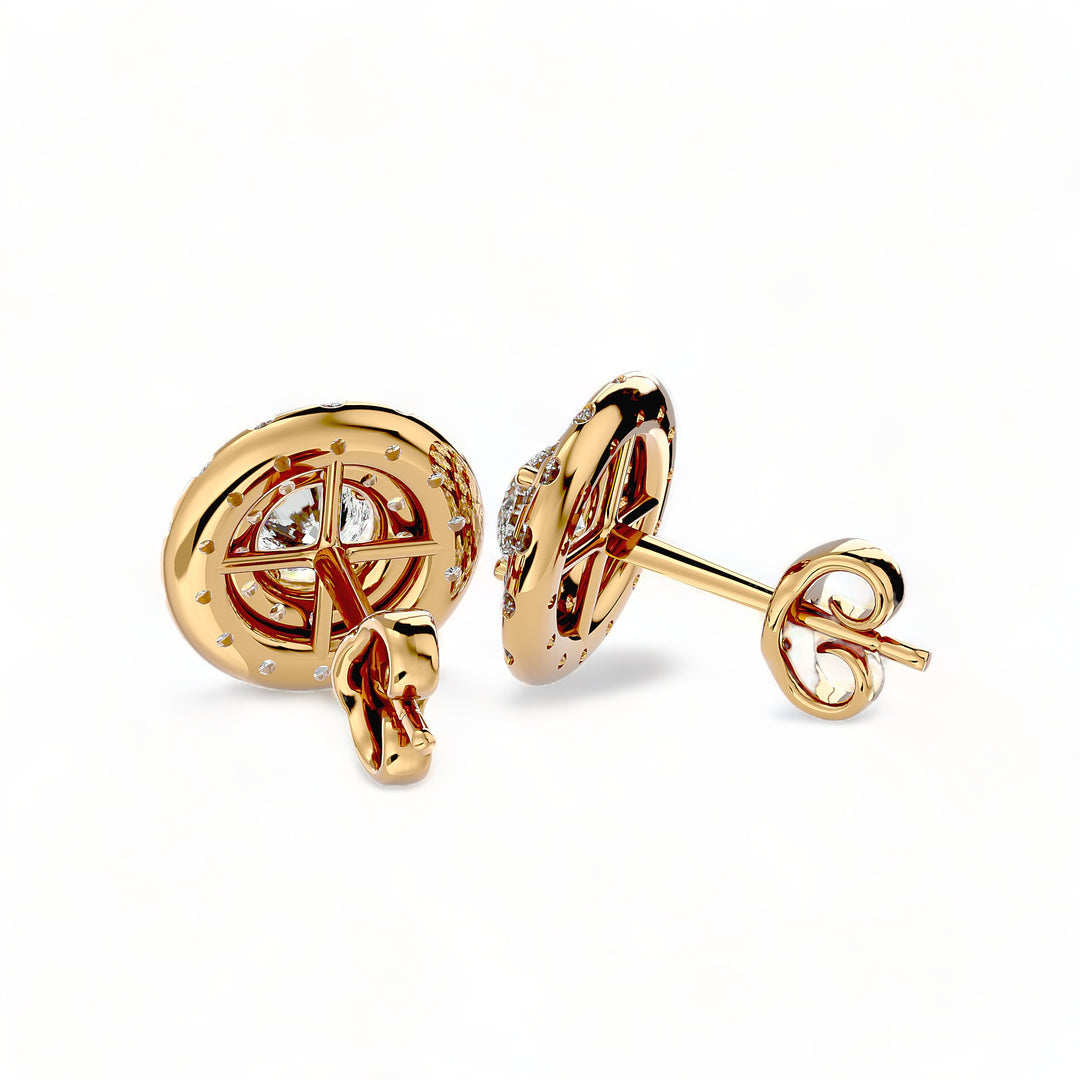 Round Halo Moissanite Stud Earrings (2 ct. tw.)