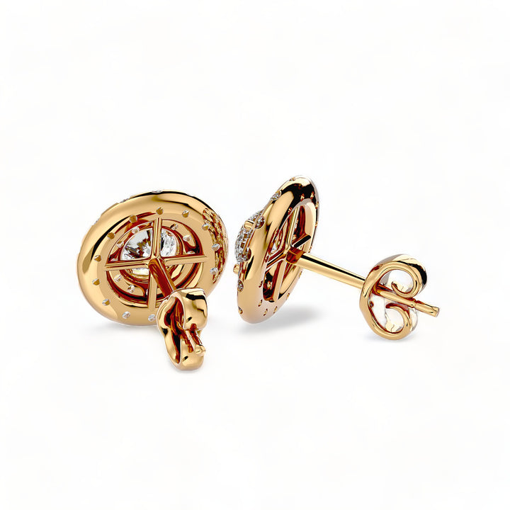 Round Halo Moissanite Stud Earrings (2 ct. tw.)