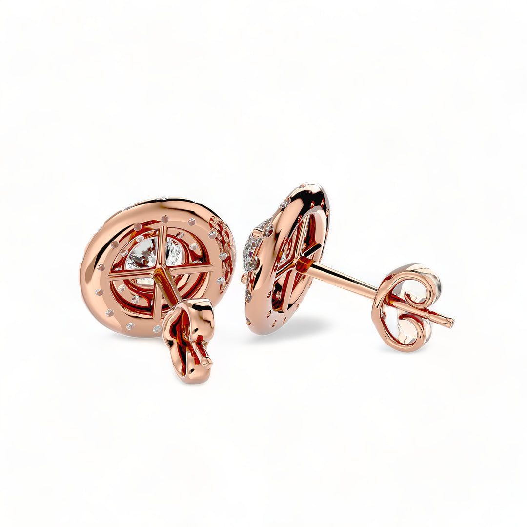 Round Halo Moissanite Stud Earrings (2 ct. tw.)