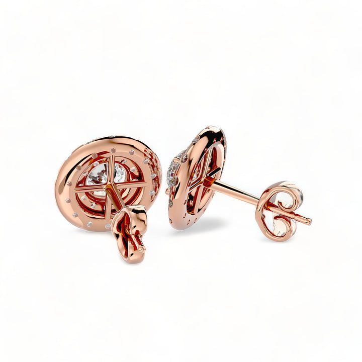 Round Halo Moissanite Stud Earrings (2 ct. tw.)