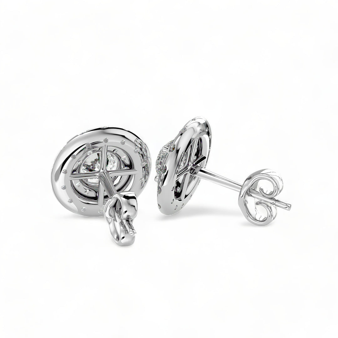 Round Halo Moissanite Stud Earrings (2 ct. tw.)