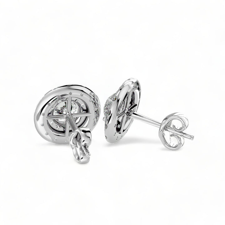 Round Halo Moissanite Stud Earrings (2 ct. tw.)