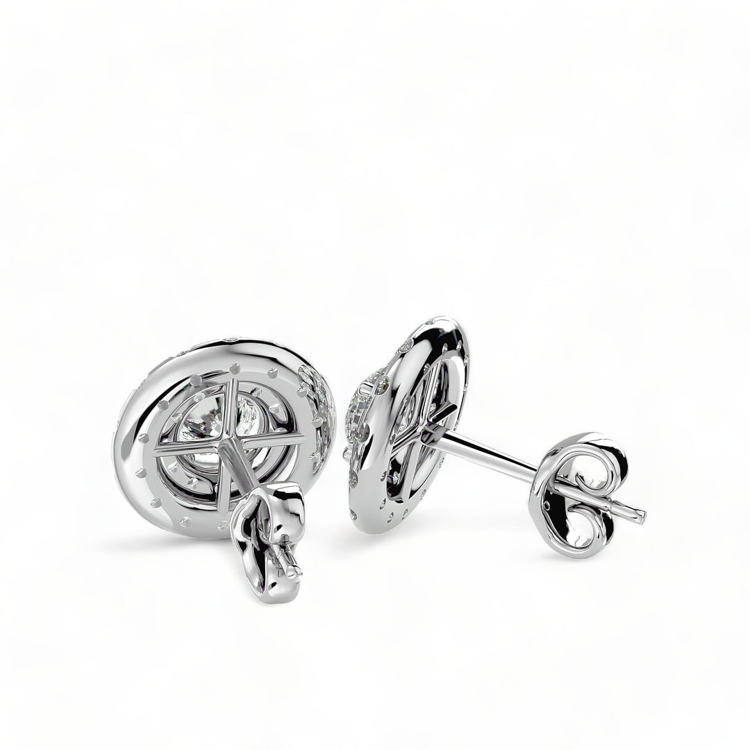 Round Halo Moissanite Stud Earrings (2 ct. tw.)