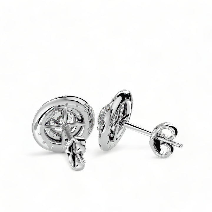 Round Halo Moissanite Stud Earrings (2 ct. tw.)
