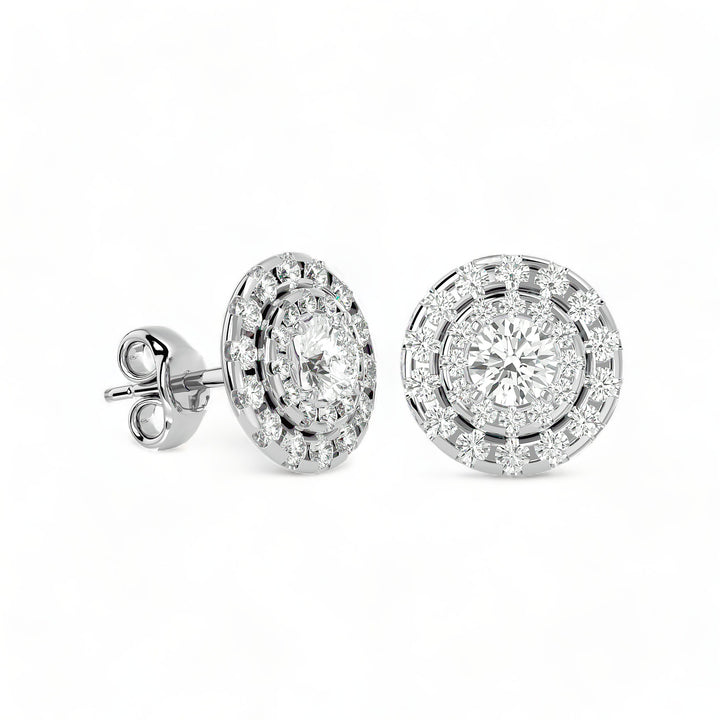 Round Halo Moissanite Stud Earrings (2 ct. tw.)