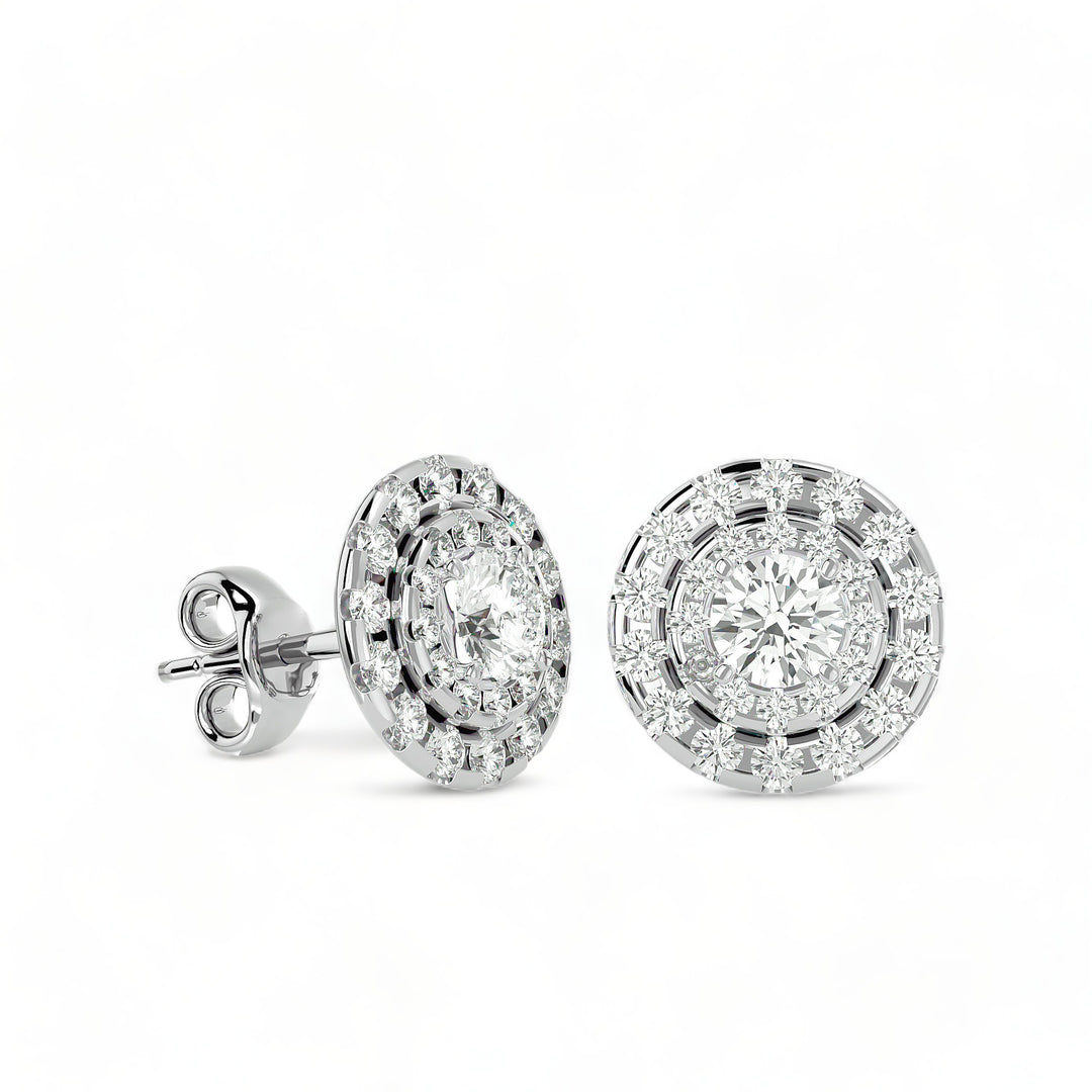 Round Halo Moissanite Stud Earrings (2 ct. tw.)