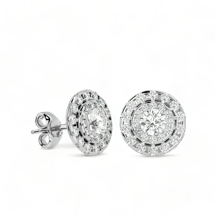 Round Halo Moissanite Stud Earrings (2 ct. tw.)