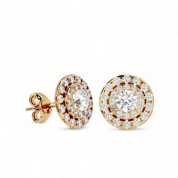Round Halo Moissanite Stud Earrings (2 ct. tw.)