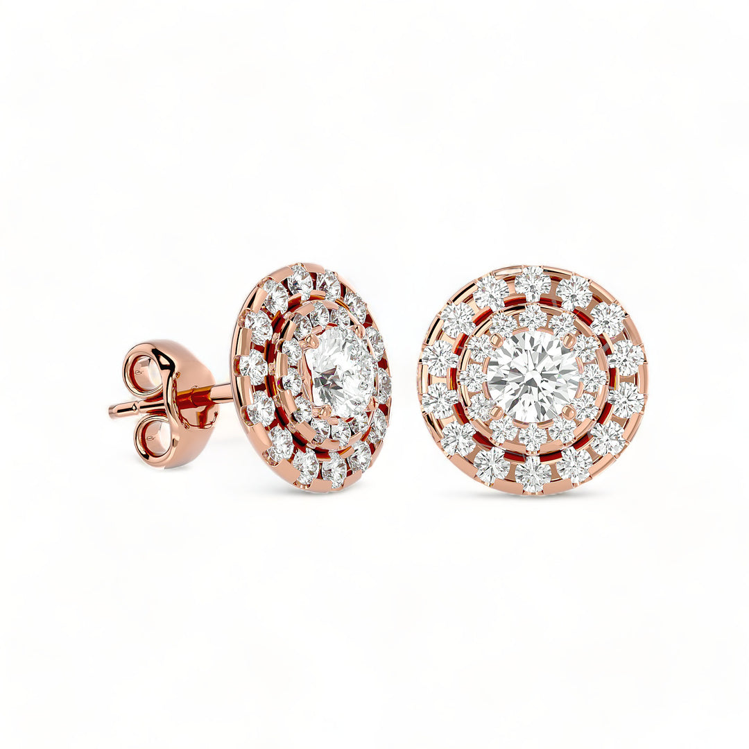 Round Halo Moissanite Stud Earrings (2 ct. tw.)