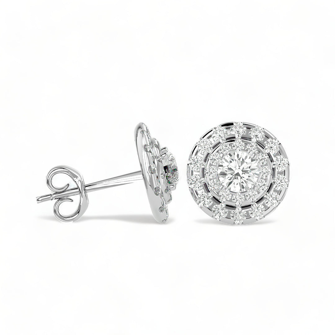 Round Halo Moissanite Stud Earrings (2 ct. tw.)