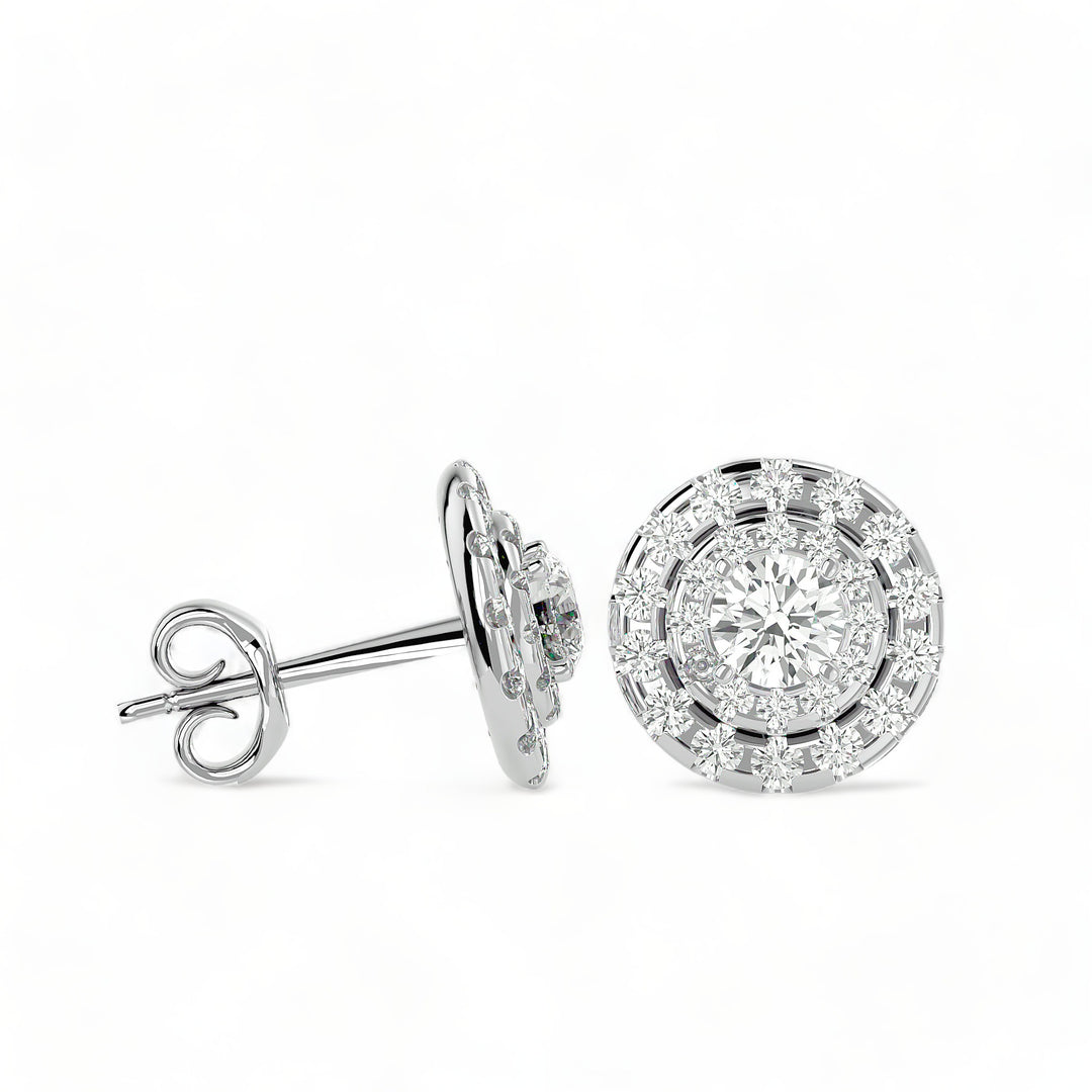 Round Halo Moissanite Stud Earrings (2 ct. tw.)
