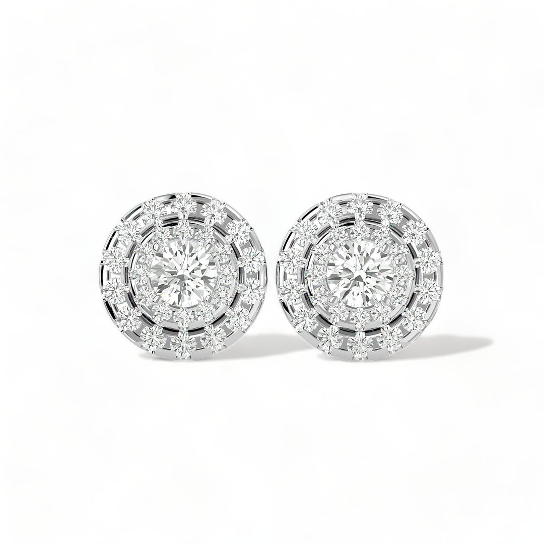Round Halo Moissanite Stud Earrings (2 ct. tw.)