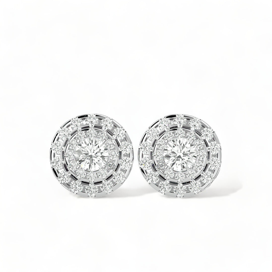 Round Halo Moissanite Stud Earrings (2 ct. tw.)