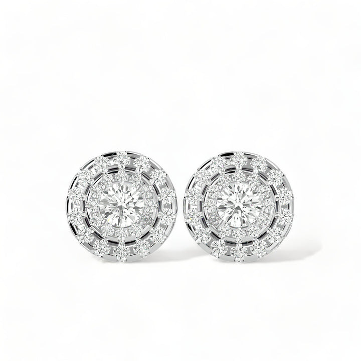 Round Halo Moissanite Stud Earrings (2 ct. tw.)