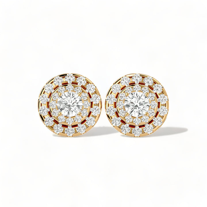 Round Halo Moissanite Stud Earrings (2 ct. tw.)