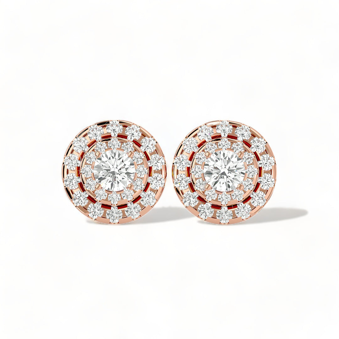 Round Halo Moissanite Stud Earrings (2 ct. tw.)