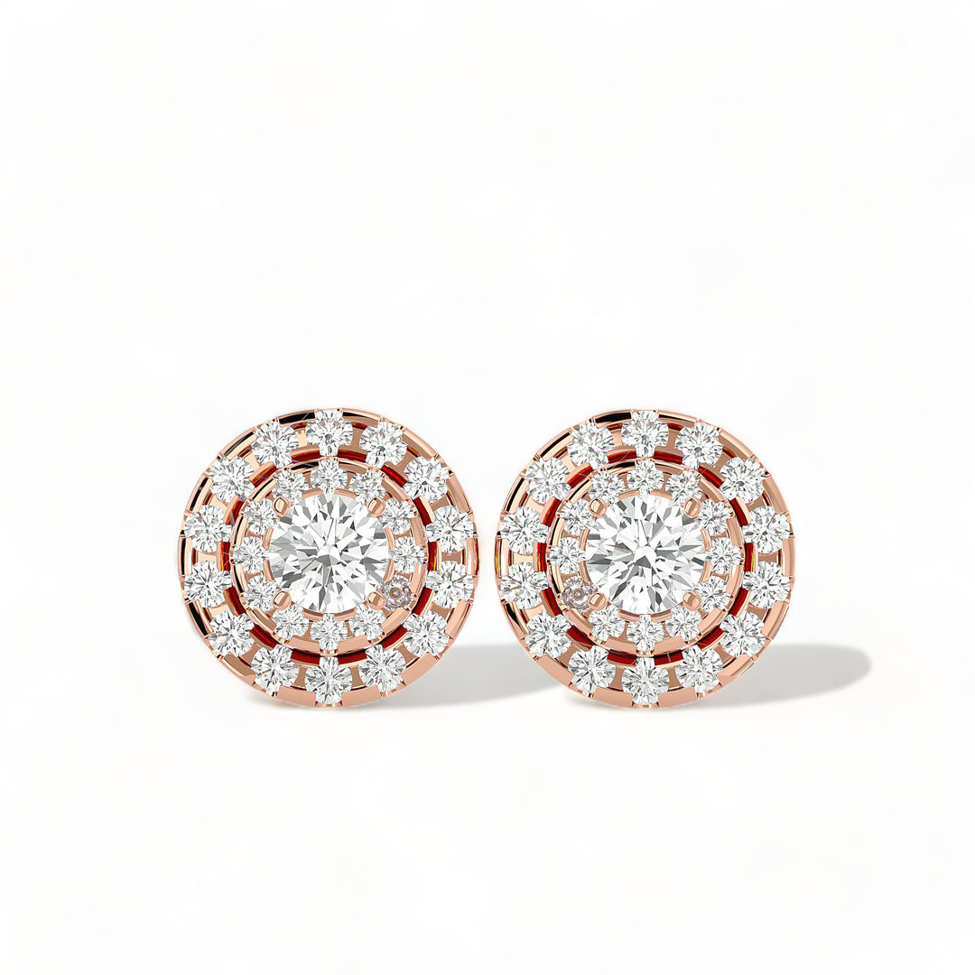 Round Halo Moissanite Stud Earrings (2 ct. tw.)
