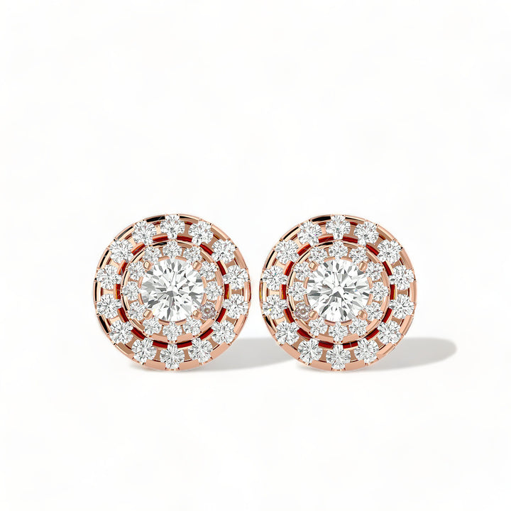 Round Halo Moissanite Stud Earrings (2 ct. tw.)