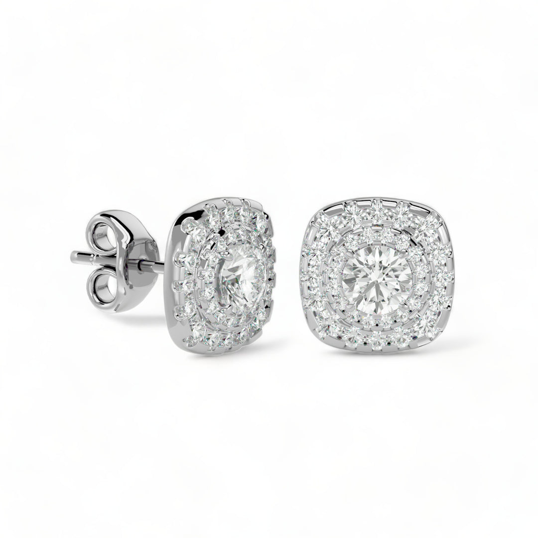 Round Halo Moissanite Stud Earrings (2 ct. tw.)