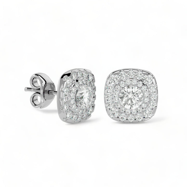 Round Halo Moissanite Stud Earrings (2 ct. tw.)