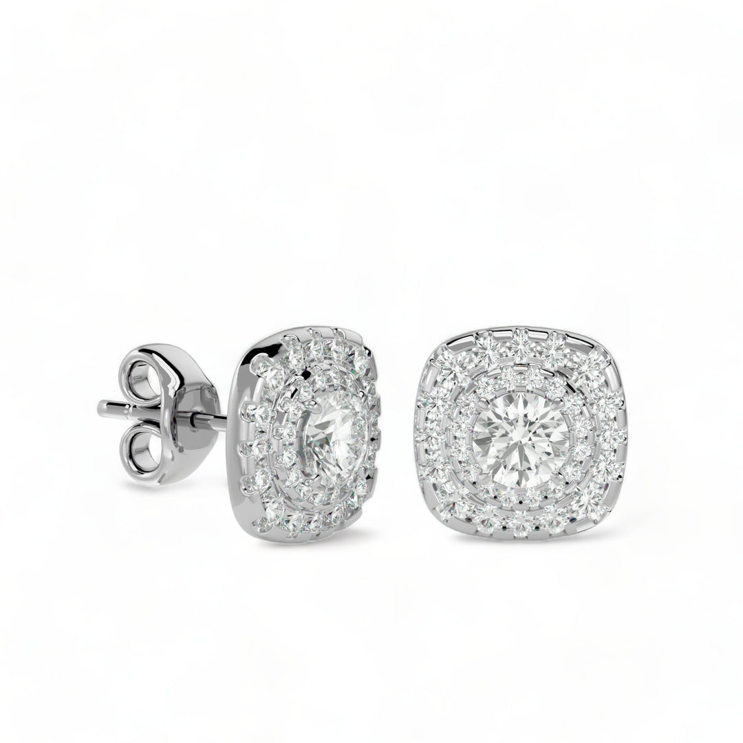 Round Halo Moissanite Stud Earrings (2 ct. tw.)