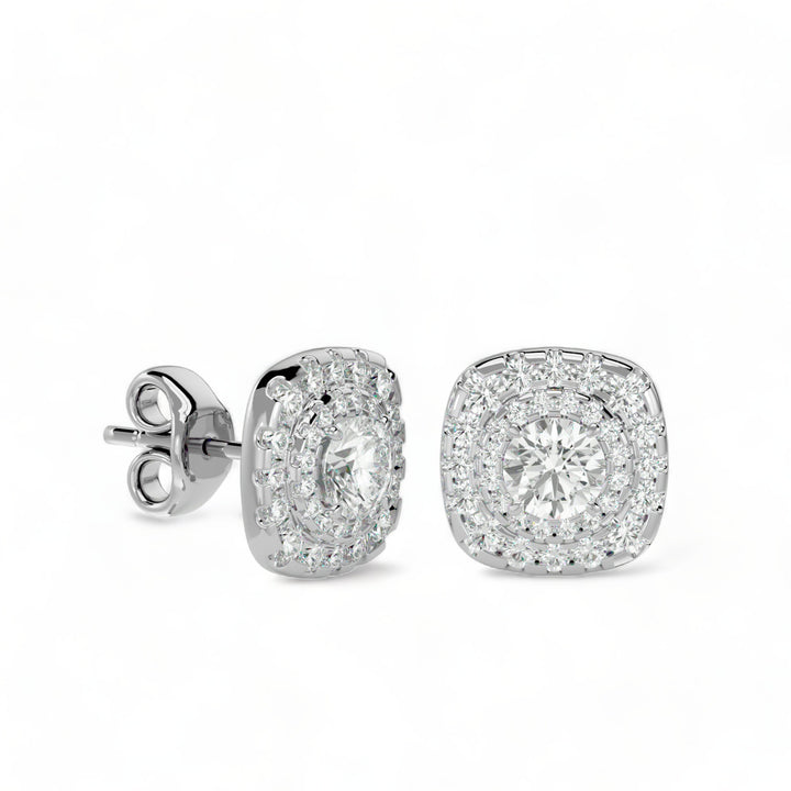 Round Halo Moissanite Stud Earrings (2 ct. tw.)