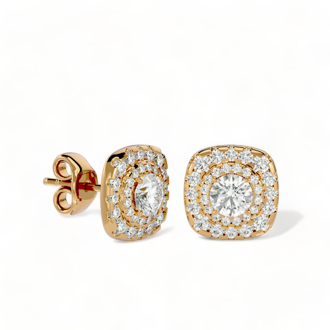 Round Halo Moissanite Stud Earrings (2 ct. tw.)