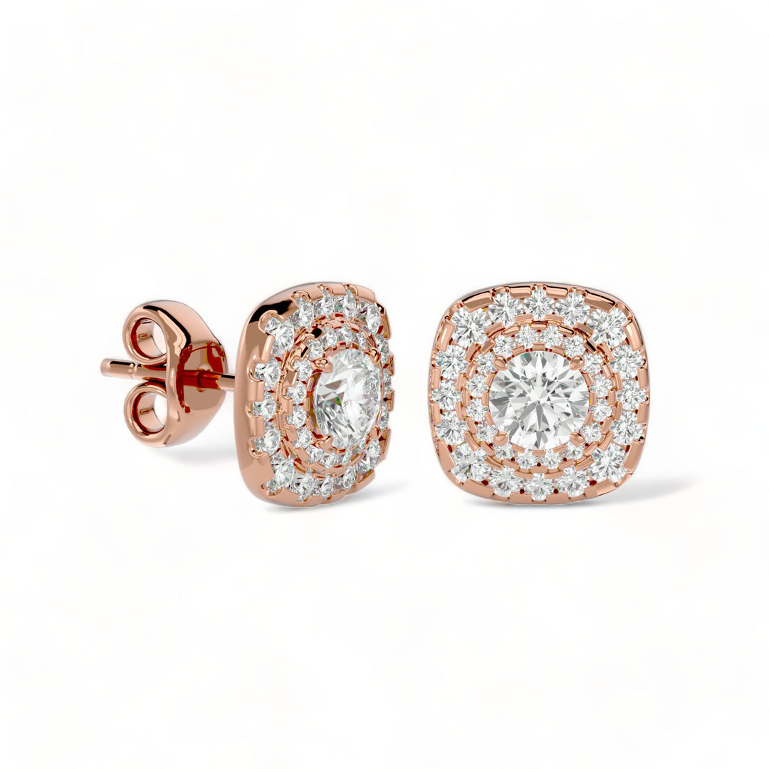 Round Halo Moissanite Stud Earrings (2 ct. tw.)