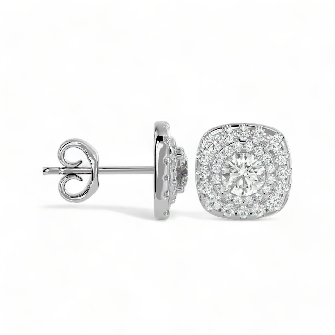 Round Halo Moissanite Stud Earrings (2 ct. tw.)