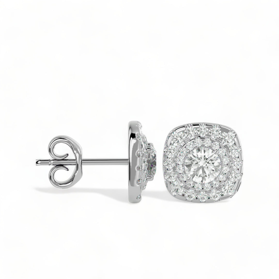 Round Halo Moissanite Stud Earrings (2 ct. tw.)