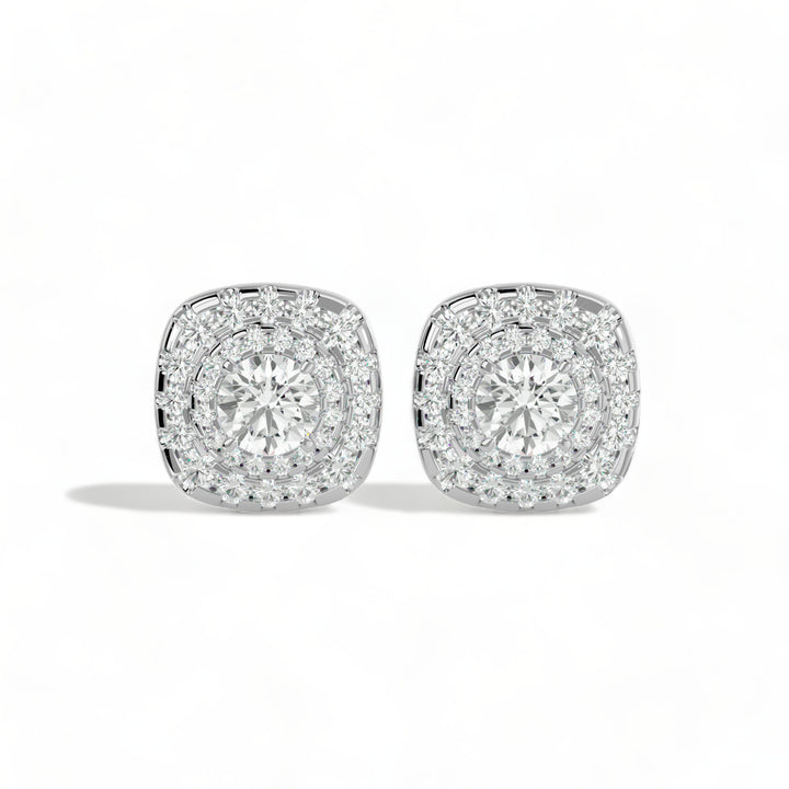 Round Halo Moissanite Stud Earrings (2 ct. tw.)