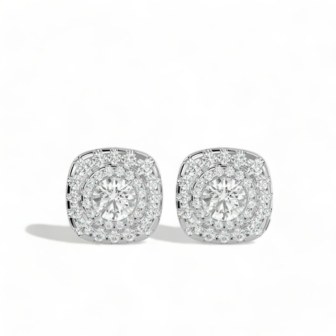 Round Halo Moissanite Stud Earrings (2 ct. tw.)