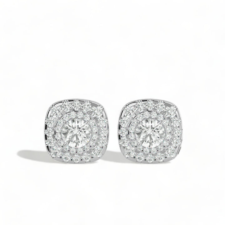 Round Halo Moissanite Stud Earrings (2 ct. tw.)