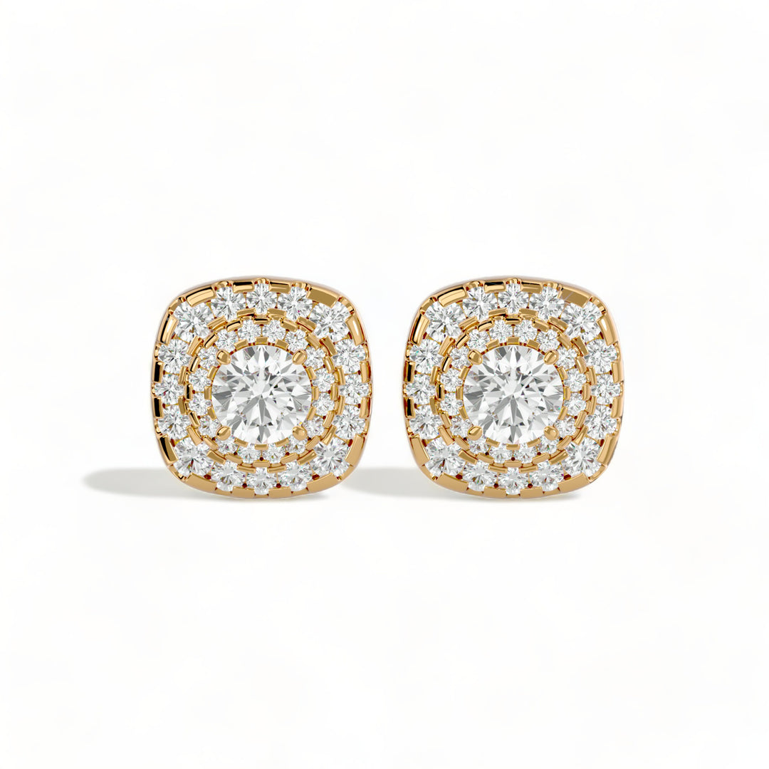 Round Halo Moissanite Stud Earrings (2 ct. tw.)