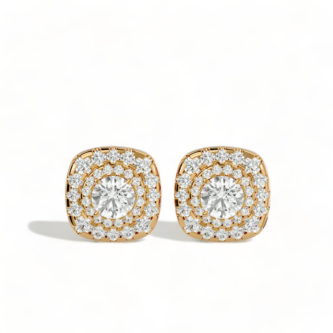 Round Halo Moissanite Stud Earrings (2 ct. tw.)