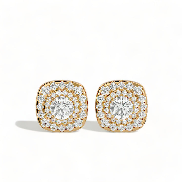 Round Halo Moissanite Stud Earrings (2 ct. tw.)