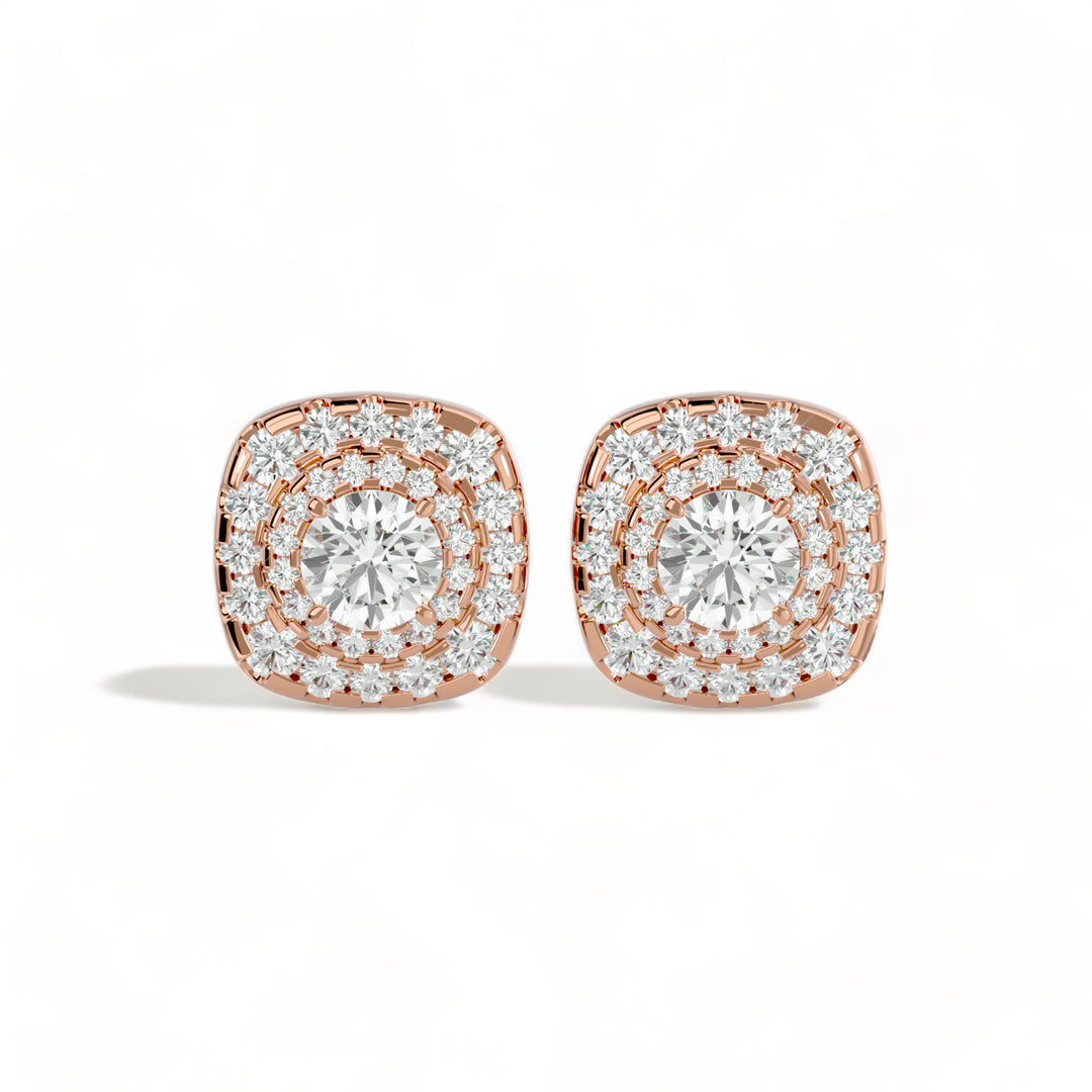 Round Halo Moissanite Stud Earrings (2 ct. tw.)