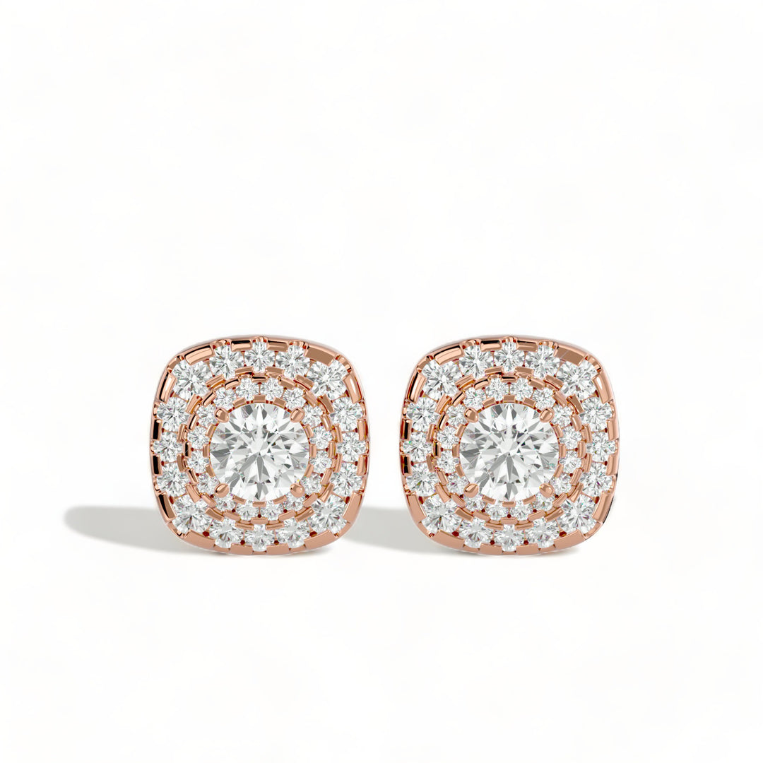 Round Halo Moissanite Stud Earrings (2 ct. tw.)