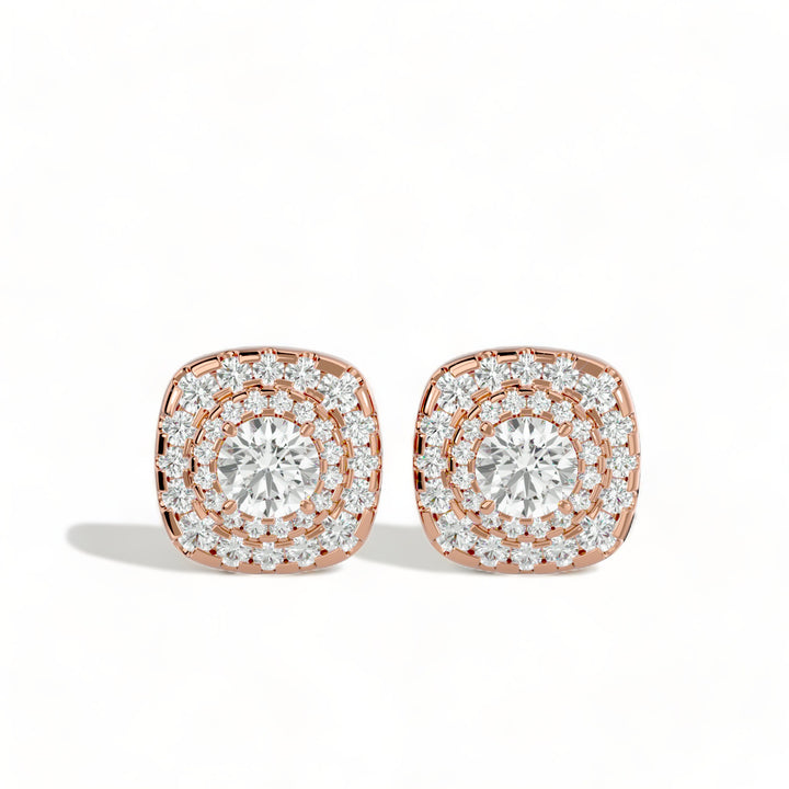 Round Halo Moissanite Stud Earrings (2 ct. tw.)