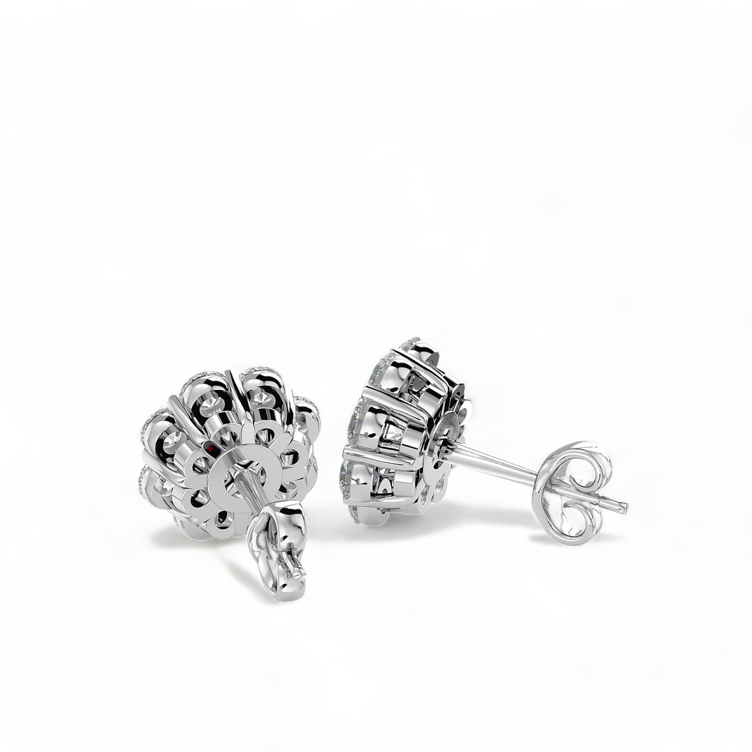 Round Halo Moissanite Stud Earrings (2 ct. tw.)