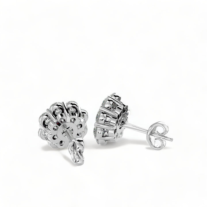 Round Halo Moissanite Stud Earrings (2 ct. tw.)