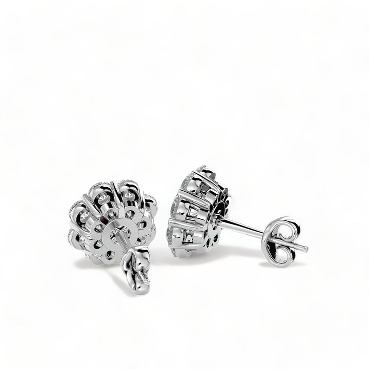 Round Halo Moissanite Stud Earrings (2 ct. tw.)